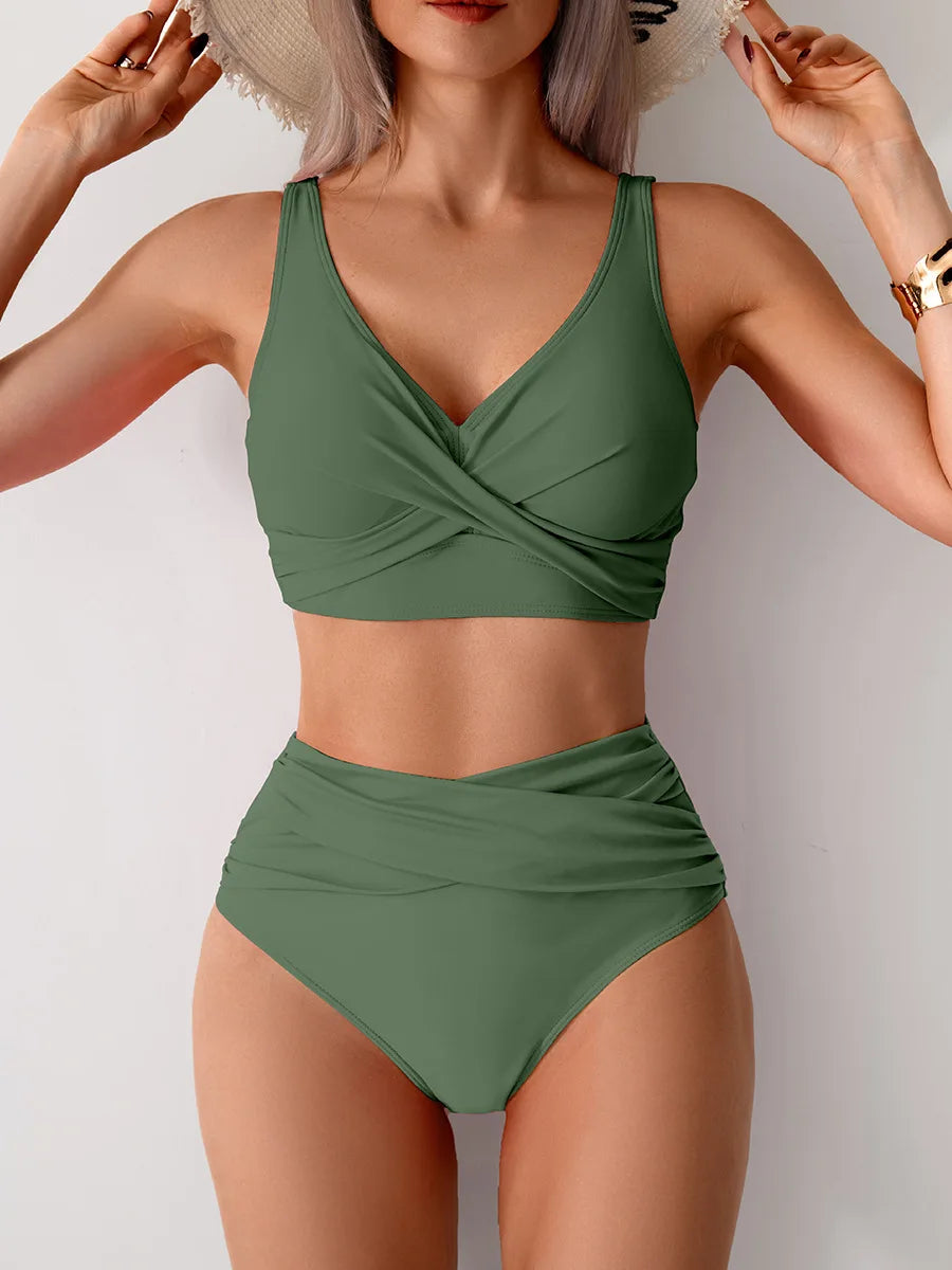Summer Sexy Bikinis Push Up Swimsuits Women Swimwear For Female Beach Swim Wear Bathing Suits High Waist Bikini Set Pool Bather