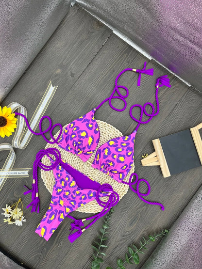 RUOTONGSEPT Sexy Leopard Print Bikini Set Swimsuit Women's Swimwear For Female Biquini Two Piece Beachwear 2023 New Bathing Suit