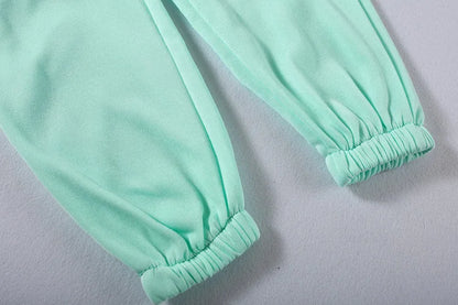 Winter Tracksuit Women Two Piece Set - Oversized Hoodie Sweatpants Solid Color Sportswear Suit |Casual Sweatshirt Trouser Set