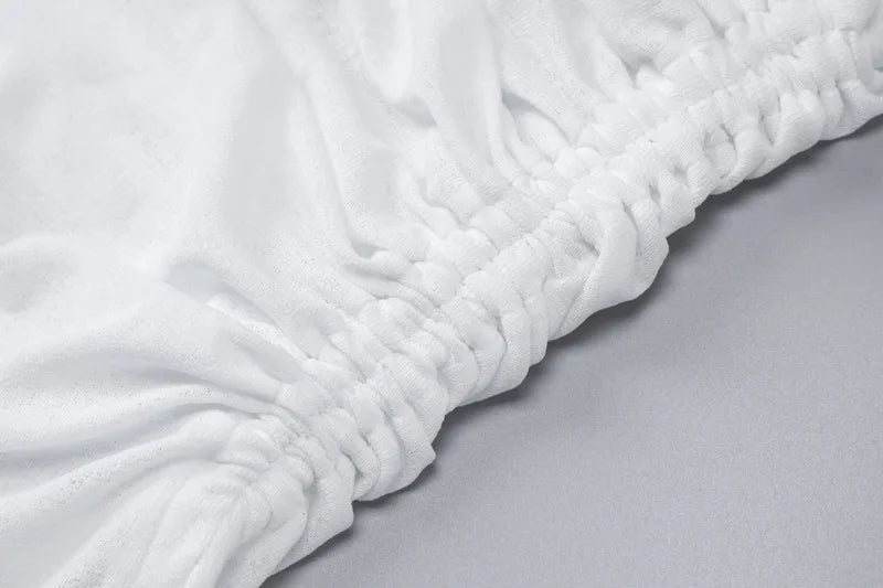 ALLNeon Fairycore White Perspective Oblique Shoulder Long Sleeve Mini Dress Hotsweet Shirring Hipster Dresses Sexy Clubwear Y2K