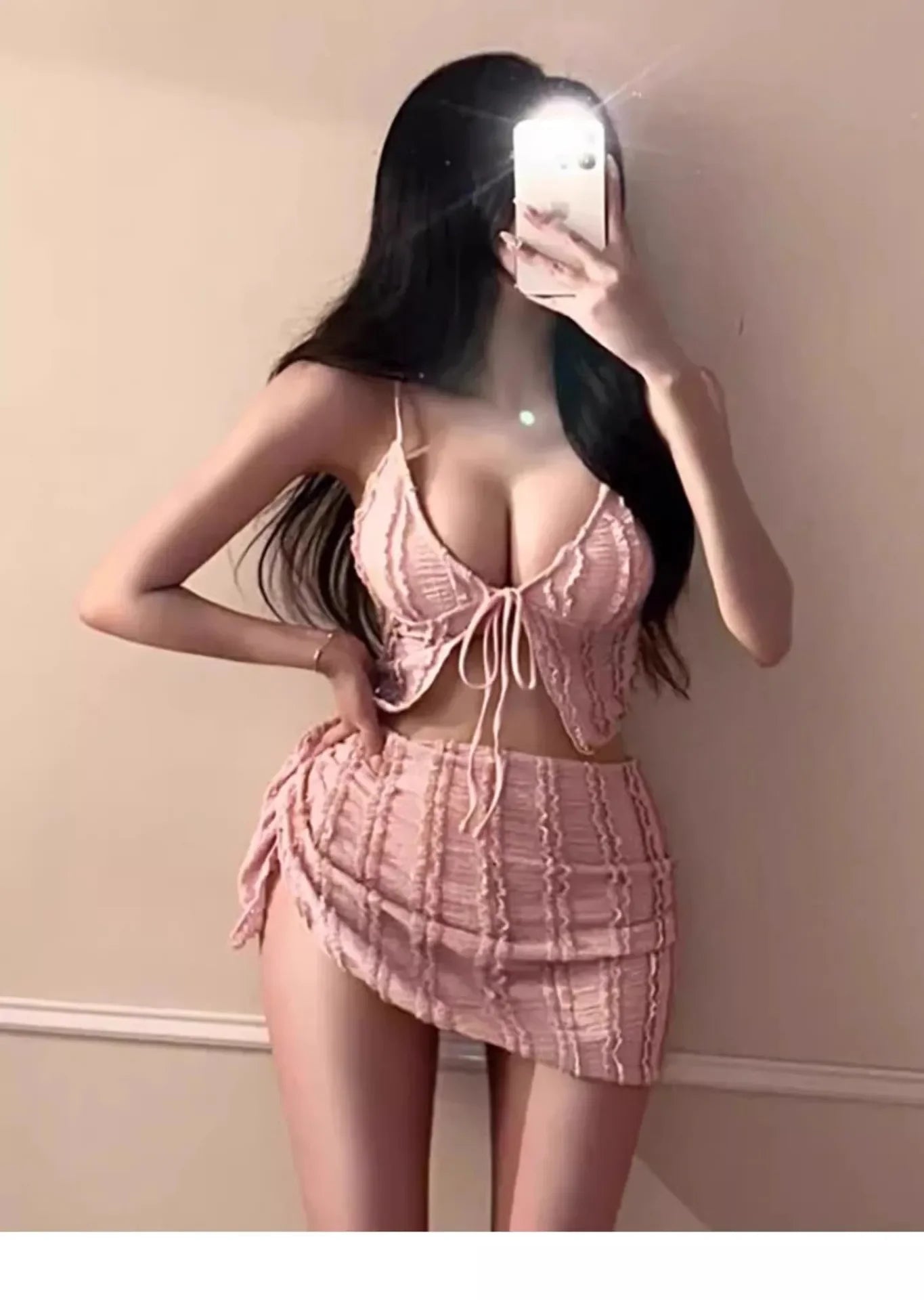 Sexy Three-Piece Bikini Swimsuit Women's Vacation Thermal Spring Separate Slimming Korean Ins High-End Feel Cross-Border