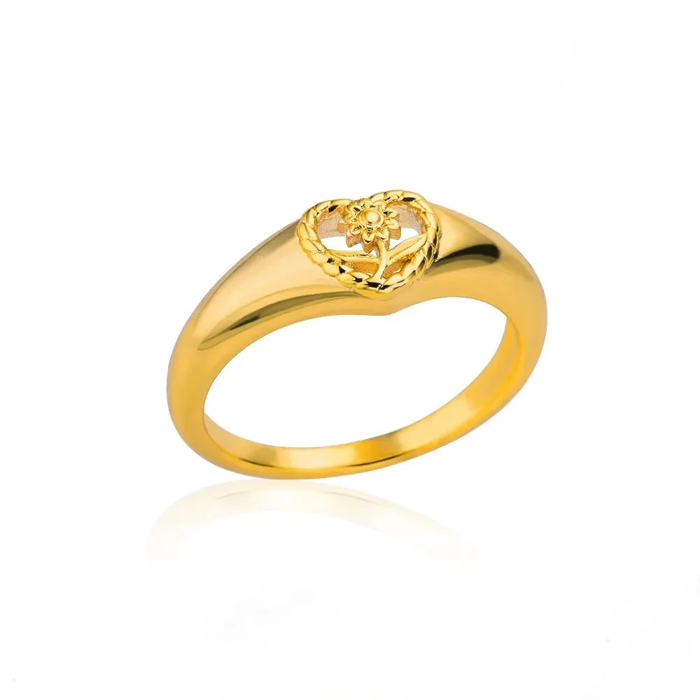 Zircon Little Heart Rings For Women Minimalism Heart Ring Stainless Steel Finger Dainty Ring Valentine Gifts Free Shipping