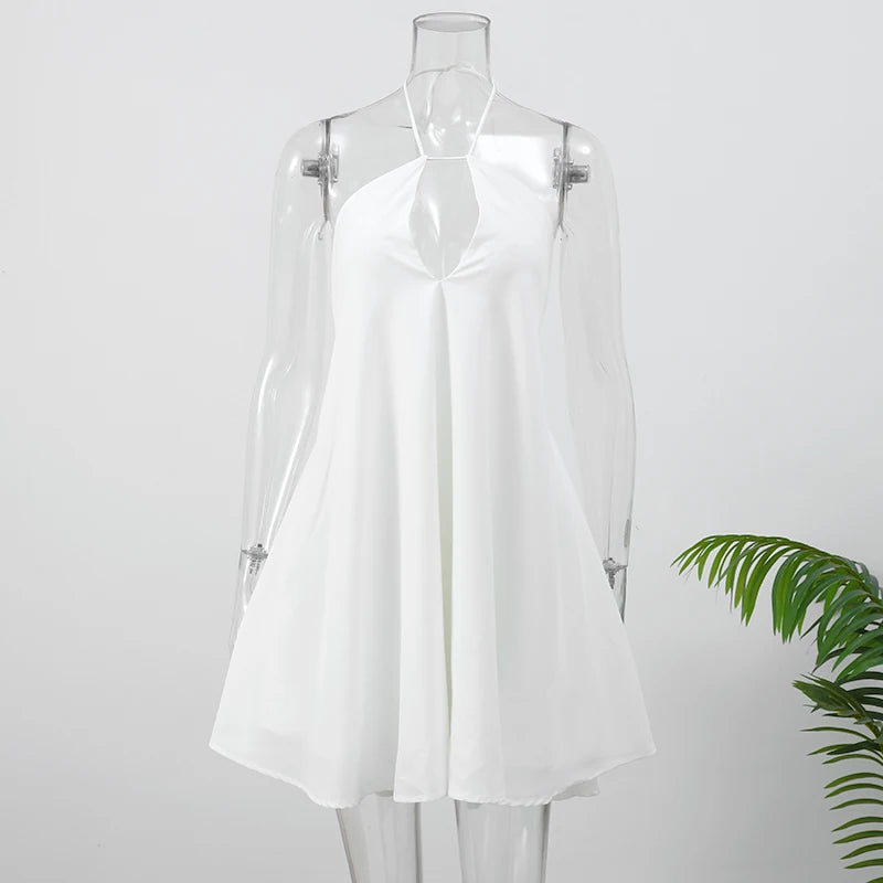 2025 Sexy Party Off Shoulder Dresses Women's Elegant Sleeveless Hollow Out Beach Dress Backless High Street Lady Summer Vestidos