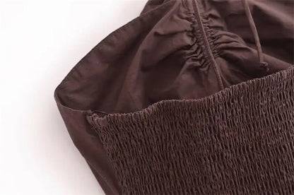 Dresses Summer Women's 2025 New Chic Tube Top Hanging Neck Holiday Dress Women's Street Fashion Party Long Dress