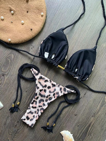 RUOTONGSEPT Sexy Leopard Print Bikini Set Swimsuit Women's Swimwear For Female Biquini Two Piece Beachwear 2023 New Bathing Suit