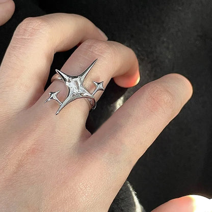 6Pcs Punk Poker Joker Silver Color Rings for Men Goth Skeleton Billiards Set Couple Emo Fashion Jewelry Anillos Hombre