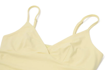 WhereMery Casual Solid Off Shoulder V-neck Slim A-line Dress Sexy Fashion Sleeveless Streetwear Mini Dresses Summer New Vestidos