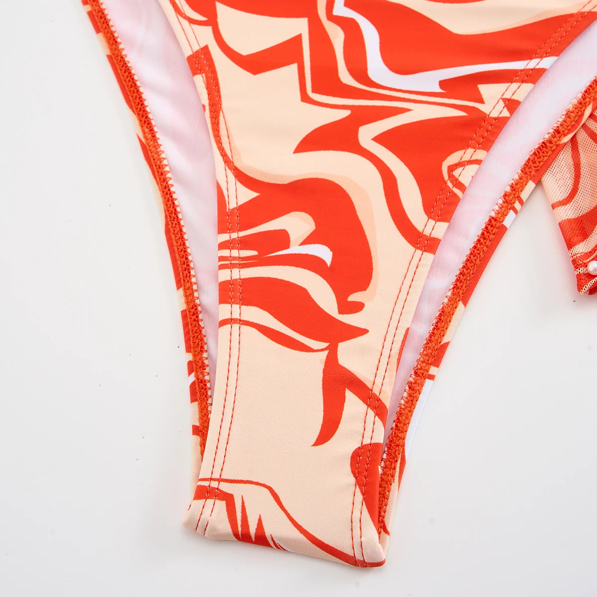 Sexy Bikini 2025 Women 3 Pieces Swimwear Female High Waist Swimsuit Orange Bathers Swimming Bathing Swim Suit Summer Beachwear