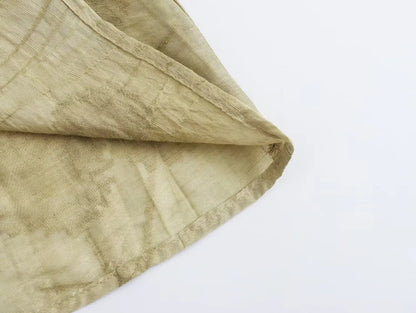 Women Print Long Pants Sets For Women Lapel Half Sleeve Single Breasted Shirts + High Waist Lace-Up Wide Leg Pants