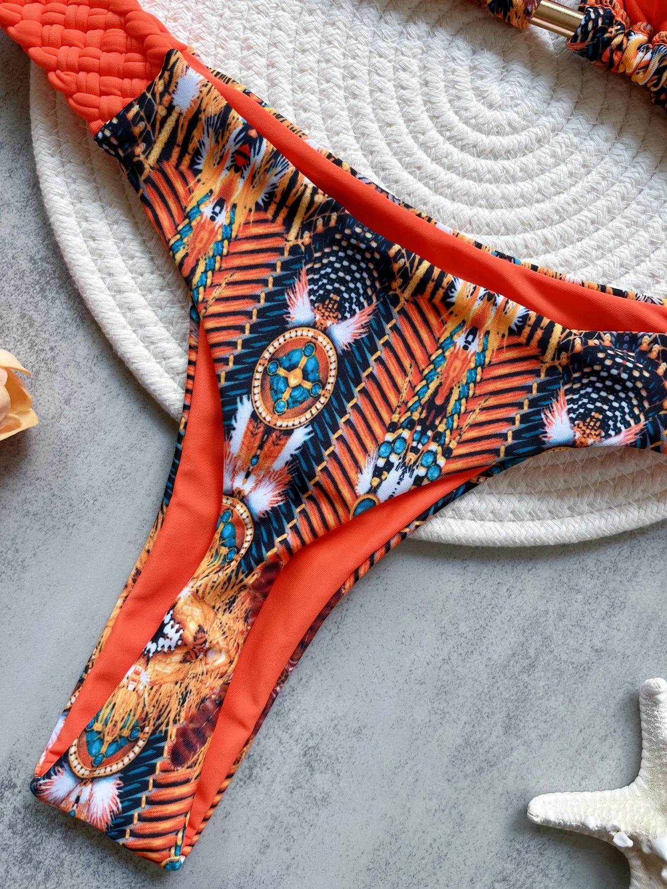 RUOTONSEPT Print Halter Mini Thong High Cut Bikini Female Swimsuit Women Swimwear Two-pieces Bikini set Bather Bathing Suit Swim