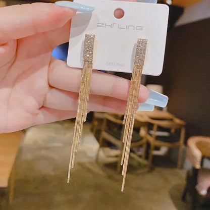 French High-end Brown Crystal Earrings For Women Fashion Luxurious Personalized Daily Accessories Prom jewelry Anniversary Gifts