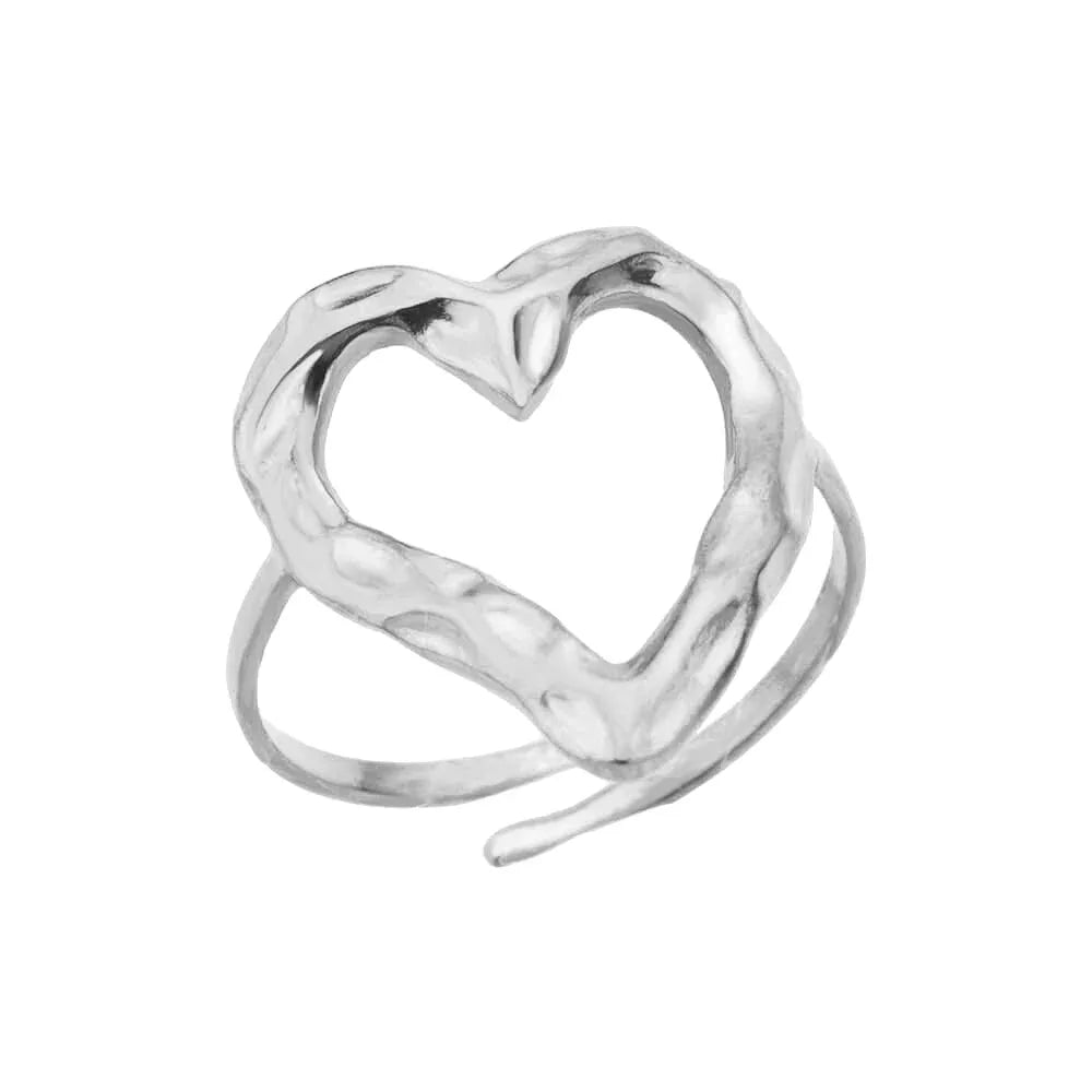 Zircon Little Heart Rings For Women Minimalism Heart Ring Stainless Steel Finger Dainty Ring Valentine Gifts Free Shipping
