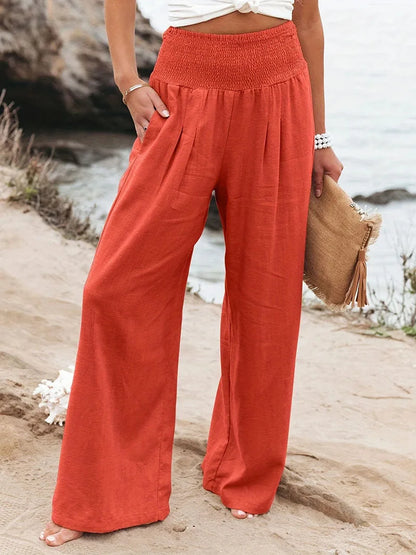 New Spring Women's Casual Pants, Casual Style, Comfortable Mid Waist Long Pants for Women