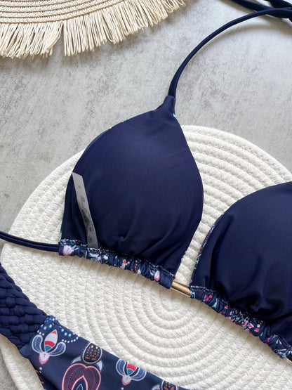 RUOTONSEPT Print Halter Mini Thong High Cut Bikini Female Swimsuit Women Swimwear Two-pieces Bikini set Bather Bathing Suit Swim