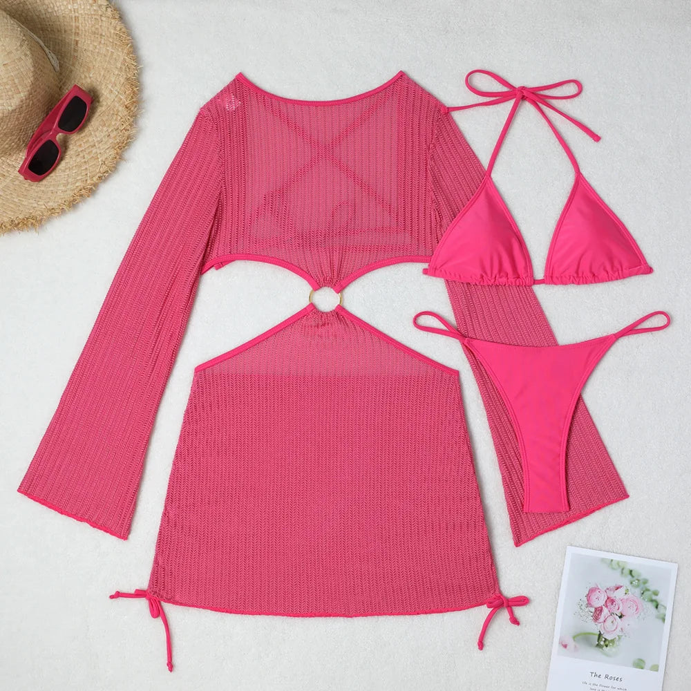 2025 Sexy Bikinis Female Swimsuits Women's Three-Piece Swimwear Beach Swim Wear Bathing Suits Brazilian Bikini Set Pool Bather