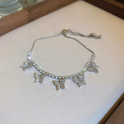 Bohemian Minimalist Metal Chain Women's Set of 6 Multi-layer Chain Simple Fashionable Bracelets Wedding Jewelry Birthday Gifts