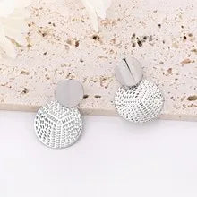 Aretes De Mujer Bohemia Trendy Geometric Metal Round Earrings For Women Fashion Wedding Jewelry