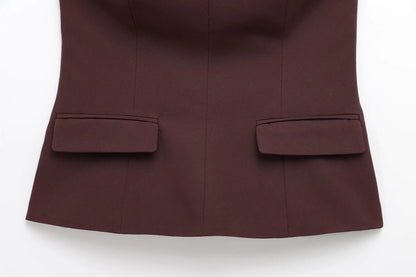 TFMLN Spring Summer Women Strapless Crop 2025 Tops Basic Sleeveless Office Lady Tops Trend Street Classic Solid Tube Tops