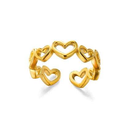 Zircon Little Heart Rings For Women Minimalism Heart Ring Stainless Steel Finger Dainty Ring Valentine Gifts Free Shipping