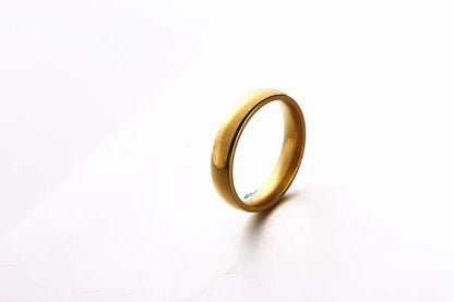 Simple 4mm 6mm Titanium Ring Women Men Prevent Allergy High Polished Wedding Rings Stainless Steel Couple Finger Jewelry Gifts