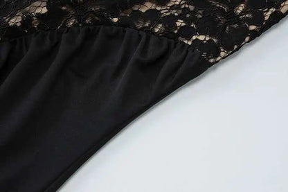 Mozision Lace Halter Backless Sexy Maxi Dress For Women Black Off-shoulder Strapless Sleeveless Bodycon Club Party Long Dress