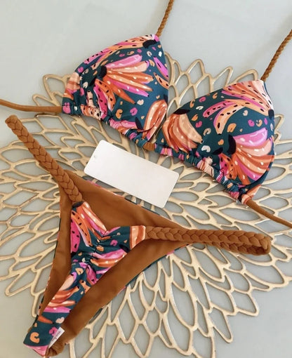 RUOTONGSEPT Swimwear Women Leopard Print Brazilian Bikini Set Sexy Thong Swimsuit Two Pieces Bathing Suit Women 2023 Beach Wear