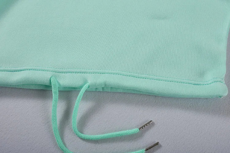 Winter Tracksuit Women Two Piece Set - Oversized Hoodie Sweatpants Solid Color Sportswear Suit |Casual Sweatshirt Trouser Set