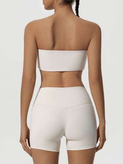 Ctenkevet Two Piece Fitness Sports Set Women Workout Yoga Outfit Strapless Bra Woman 2Ps Gym Crop Top Deportivos Mujer Gym Suits