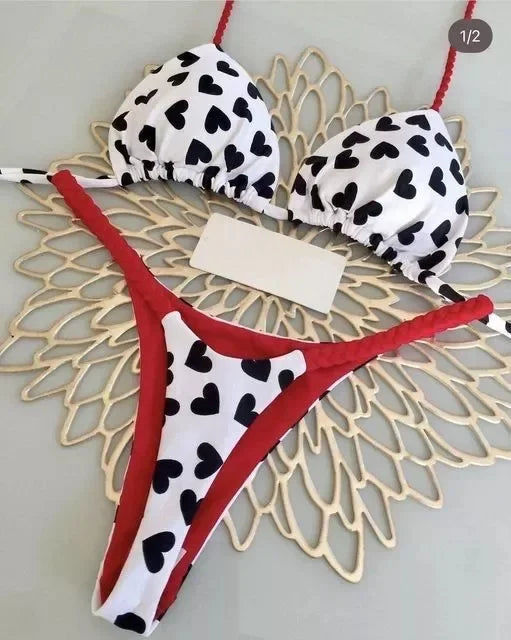 New Bikini Women Swimsuit Beach Vacation Swimwear Leopard Printed Sexy Bikini Set Beachwear Swimsuit Thong Bathing Suit Biquinis