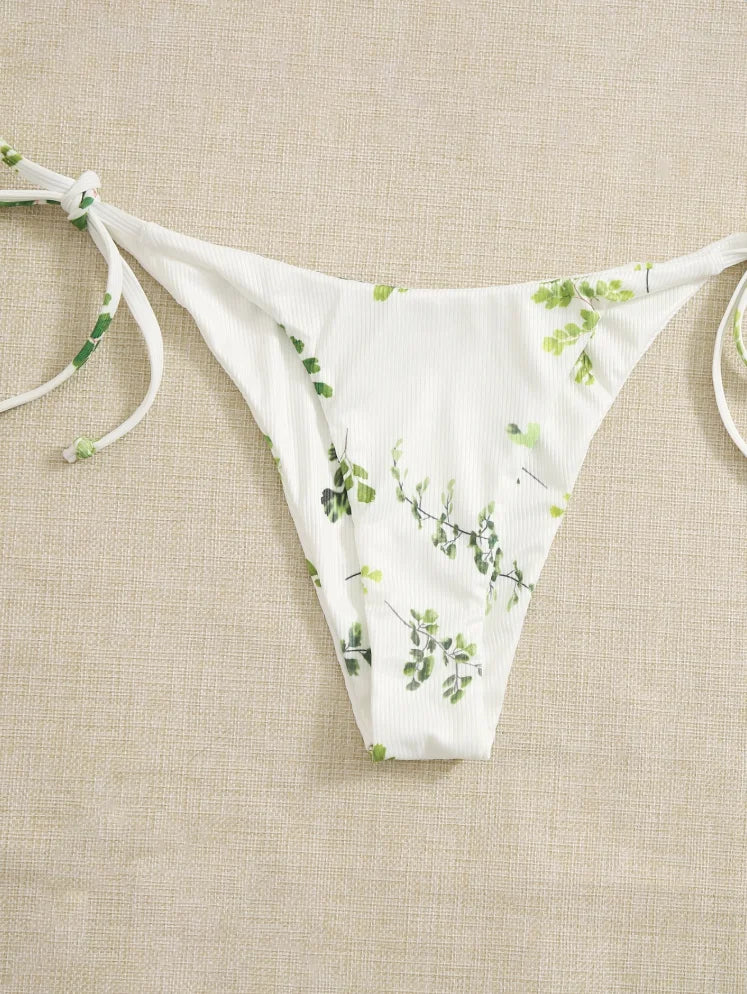 Neck Women's Two-Piece Bikini, Suspender Bra, V Bottom, Women's Swimwear and Apparel