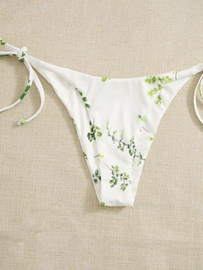 Neck Women's Two-Piece Bikini, Suspender Bra, V Bottom, Women's Swimwear and Apparel