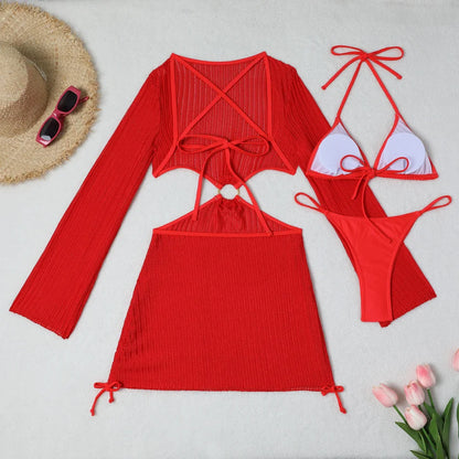 2025 Sexy Bikinis Female Swimsuits Women's Three-Piece Swimwear Beach Swim Wear Bathing Suits Brazilian Bikini Set Pool Bather