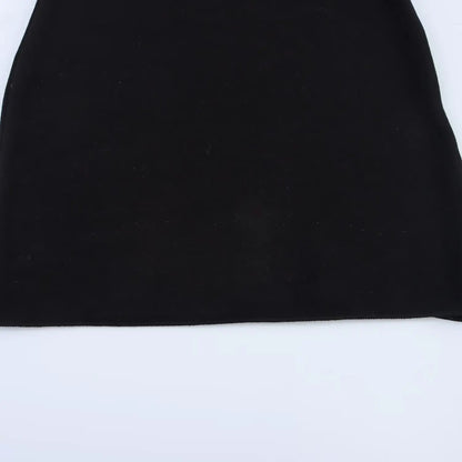 HH Female Summer Sexy Slim Dress 2 Color Solid Square Collar Sleeveless Backless Flower Decoration Women's Fashion Dresses