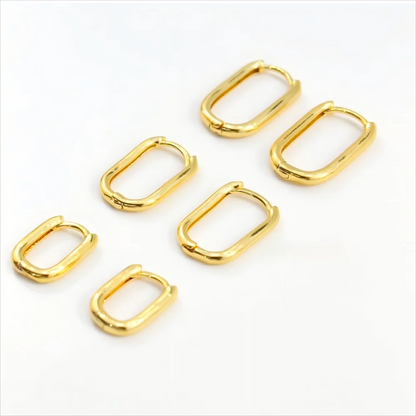 2/6PCS Mariasz Minimalist Stainless Steel Huggie PVD Plated Gold Color Square Hoop Earrings for Women Men Classic Jewelry