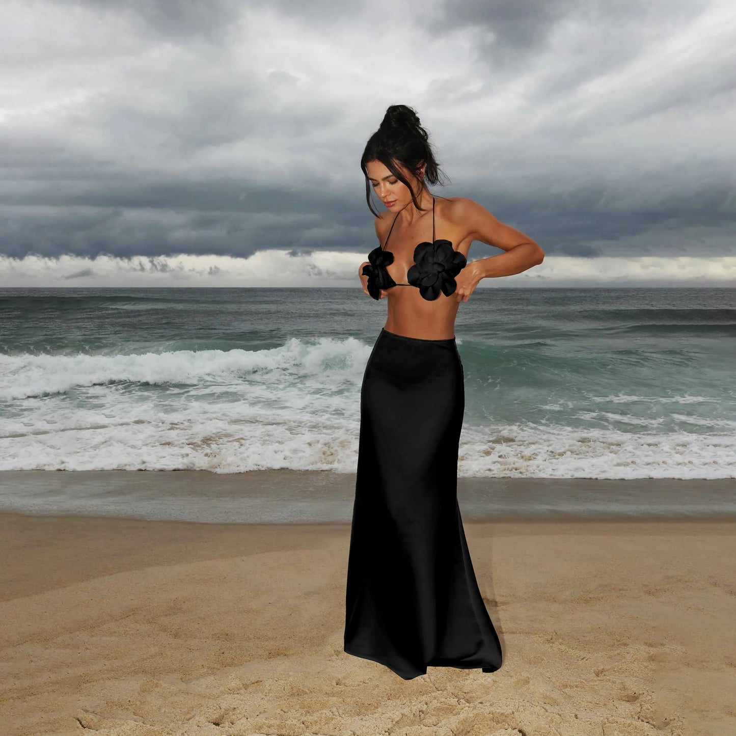 Sexy Bikini Swimsuit with Skirt Bandage Swimwear Women Brazilian Bikini 3 Pcs Bathing Suit A Line Skirt Summer Female