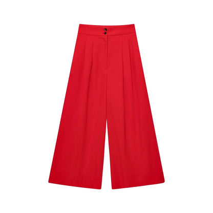 TFMLN Fashion Women's Trouser Suits Sleeveless V-Neck Top With Belt Straight Pants Sets 2025 Spring Summer Commuter 2 Piece Set