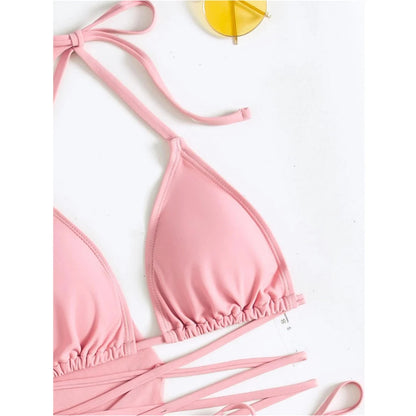 S - XL With Tassel Skirt Long Sleeve Bikini Women Swimwear Female Swimsuit Four-pieces Bikini set Bather Bathing Suit Swim V7060