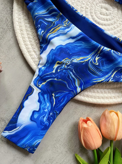 RUOTONSEPT Print Halter Mini Thong High Cut Bikini Female Swimsuit Women Swimwear Two-pieces Bikini set Bather Bathing Suit Swim