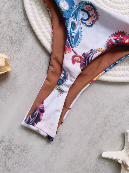 RUOTONSEPT Print Halter Mini Thong High Cut Bikini Female Swimsuit Women Swimwear Two-pieces Bikini set Bather Bathing Suit Swim