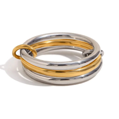 Multiple Layers Strand Loop Indext Finger Rings for Women Lead&nickle Free Stainless Steel Gold Plated Ring 2025 Charm Jewelry