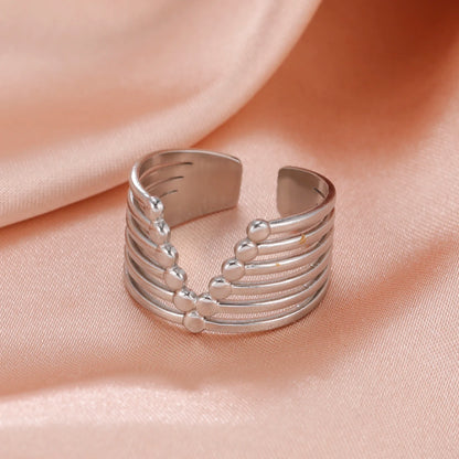 Skyrim Stainless Steel Women Rings Geometric Heart Aesthetic Adjustable Open Finger Ring Fashion Party Jewelry Gifts Wholesale
