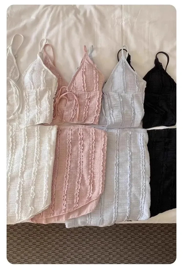 Sexy Three-Piece Bikini Swimsuit Women's Vacation Thermal Spring Separate Slimming Korean Ins High-End Feel Cross-Border