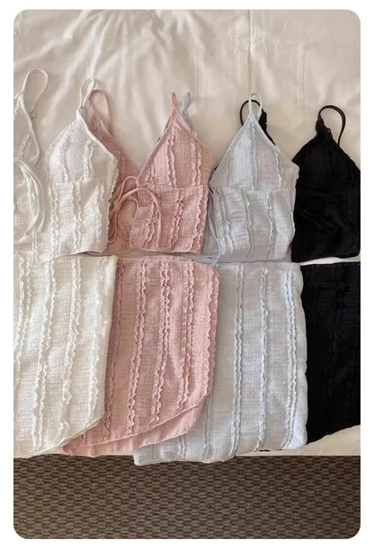 Sexy Three-Piece Bikini Swimsuit Women's Vacation Thermal Spring Separate Slimming Korean Ins High-End Feel Cross-Border