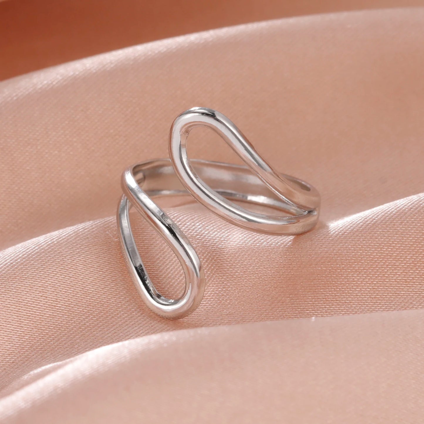 Skyrim Stainless Steel Women Rings Geometric Heart Aesthetic Adjustable Open Finger Ring Fashion Party Jewelry Gifts Wholesale