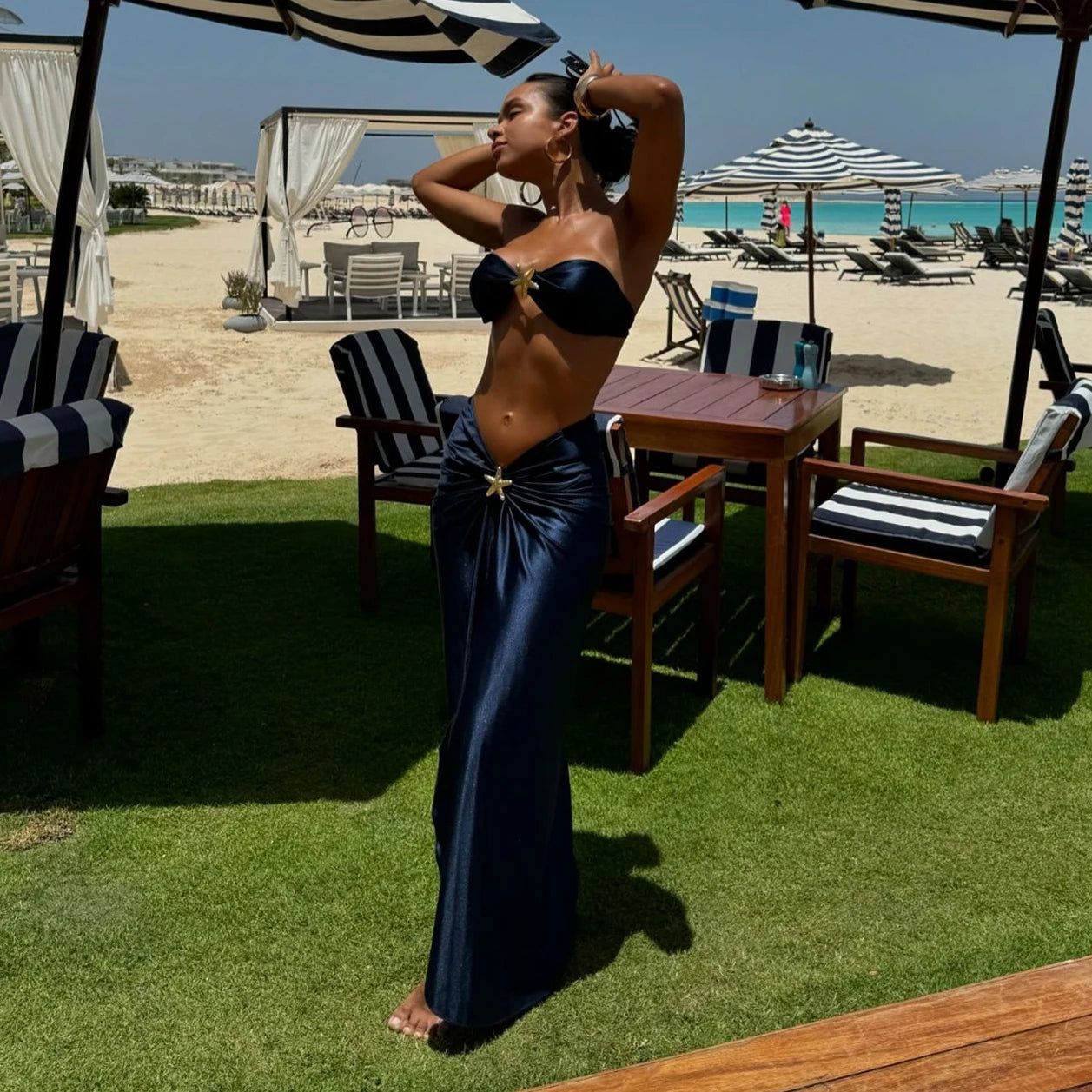 Star Bikinis With Cover Up Luxury Woman Swimsuit Sexy Swimwear Shiny Swim Suit Brazilian Biquini Bodysuit Bathingsuit Beachwear